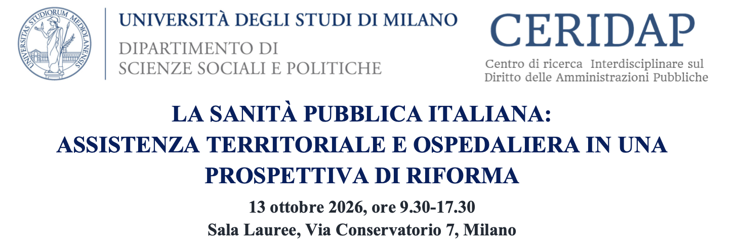 La sanità pubblica italiana: assistenza territoriale e ospedaliera in una prospettiva di riforma